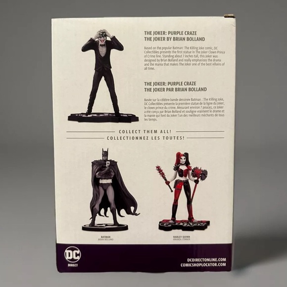 🃏The Joker Purple Craze by Brian Bolland (DC Direct) 7" Resin Statue ltd ed NIB - Picture 3 of 8